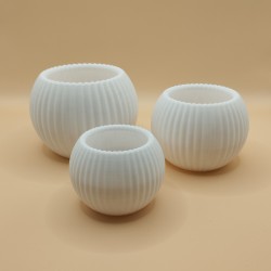 Ribbed Candle Holder Set